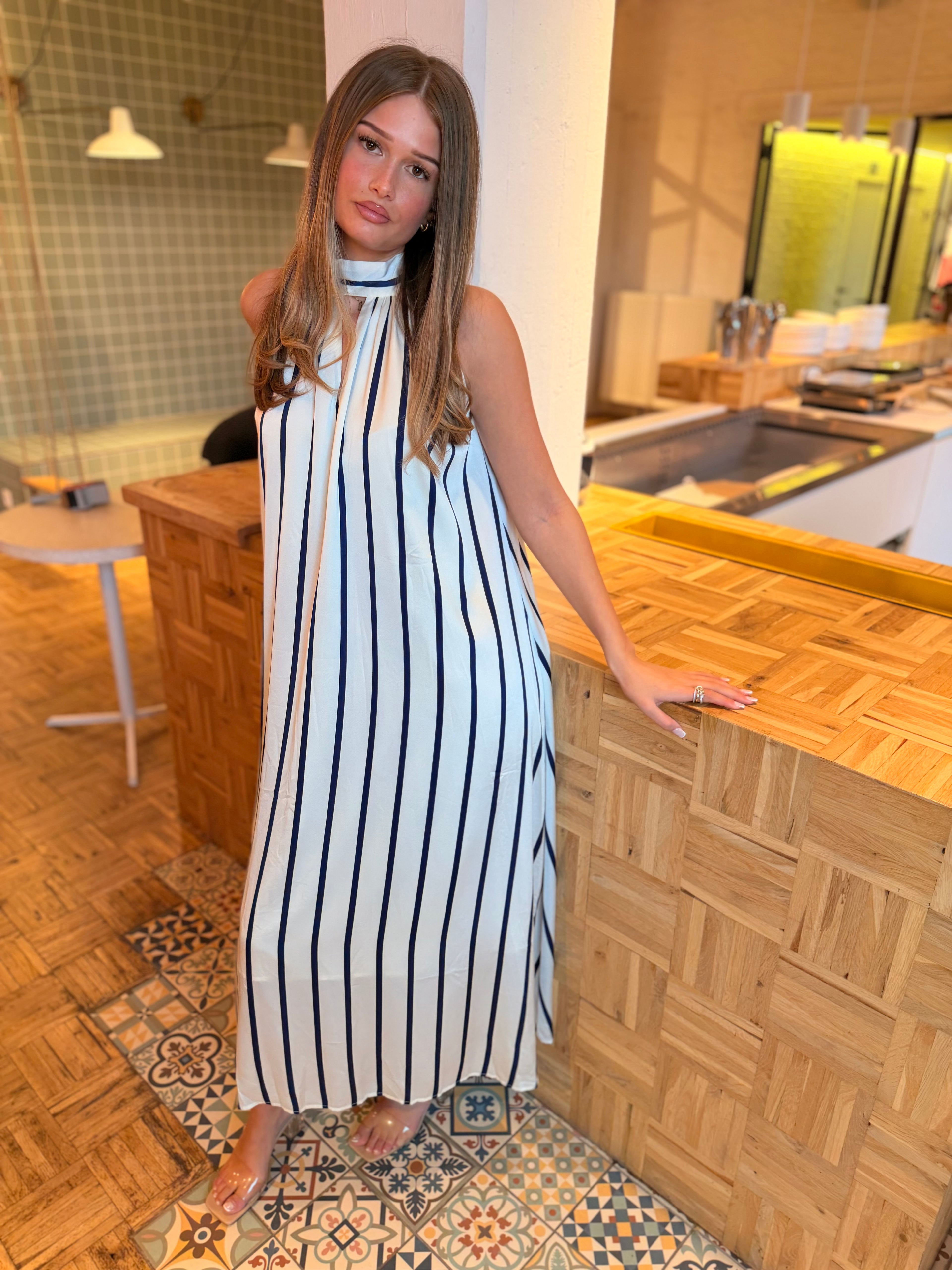 Mouwloze lange jurk Barbara