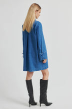 Zlata jurk Second Female Blauw look